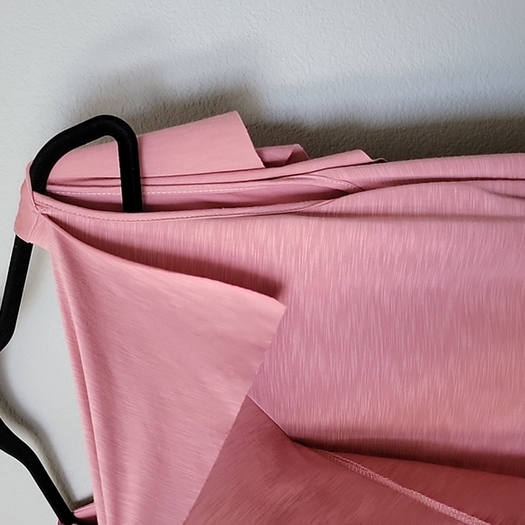 Soft surroundings NWT Roxanna Romantic Pink Flounce Ruffle Vneck Maxi Medium - Picture 6 of 11